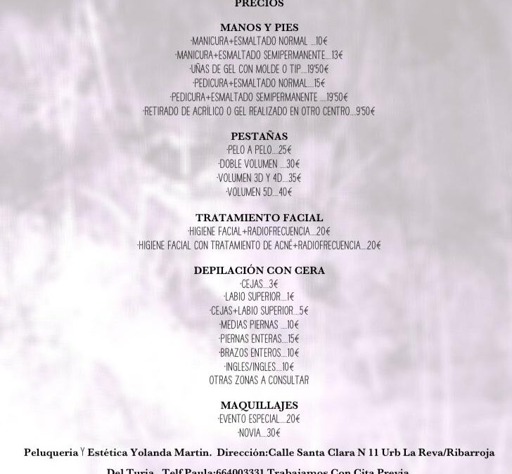 PELUQUERÍA Y ESTÉTICA YOLANDA