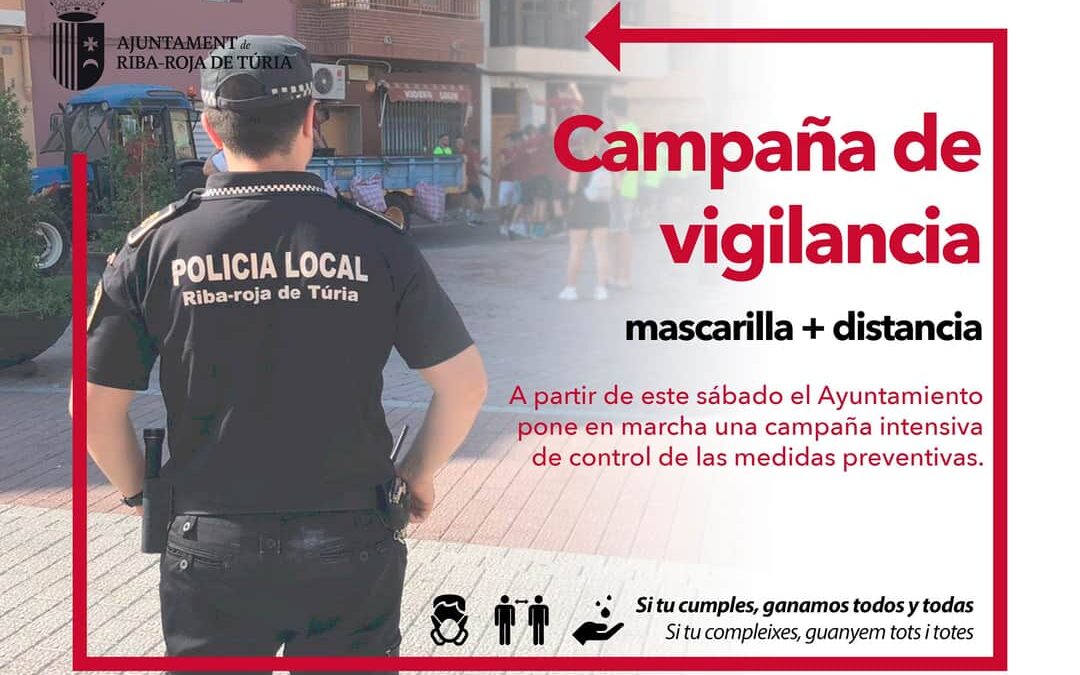VIGILANCIA Y OBLIGACIÓN DEL CUMPLIMIENTO DE LAS DISTANCIAS Y USO DE MASCARILLAS
