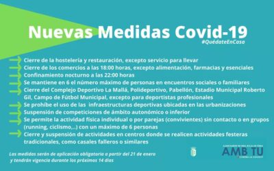 NUEVAS MEDIDAS COVID-19 A PARTIR DEL JUEVES 21 DE ENERO